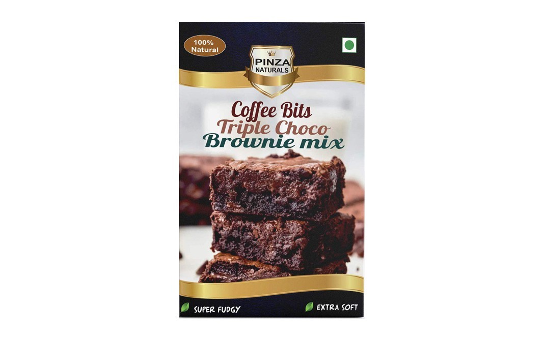 Pinza Naturals Coffee Bits Triple Choco Brownie Mix   Box  380 grams